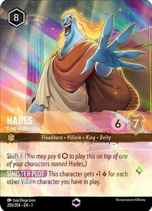 Hades King of Olympus Alternate Art in Disney Lorcana